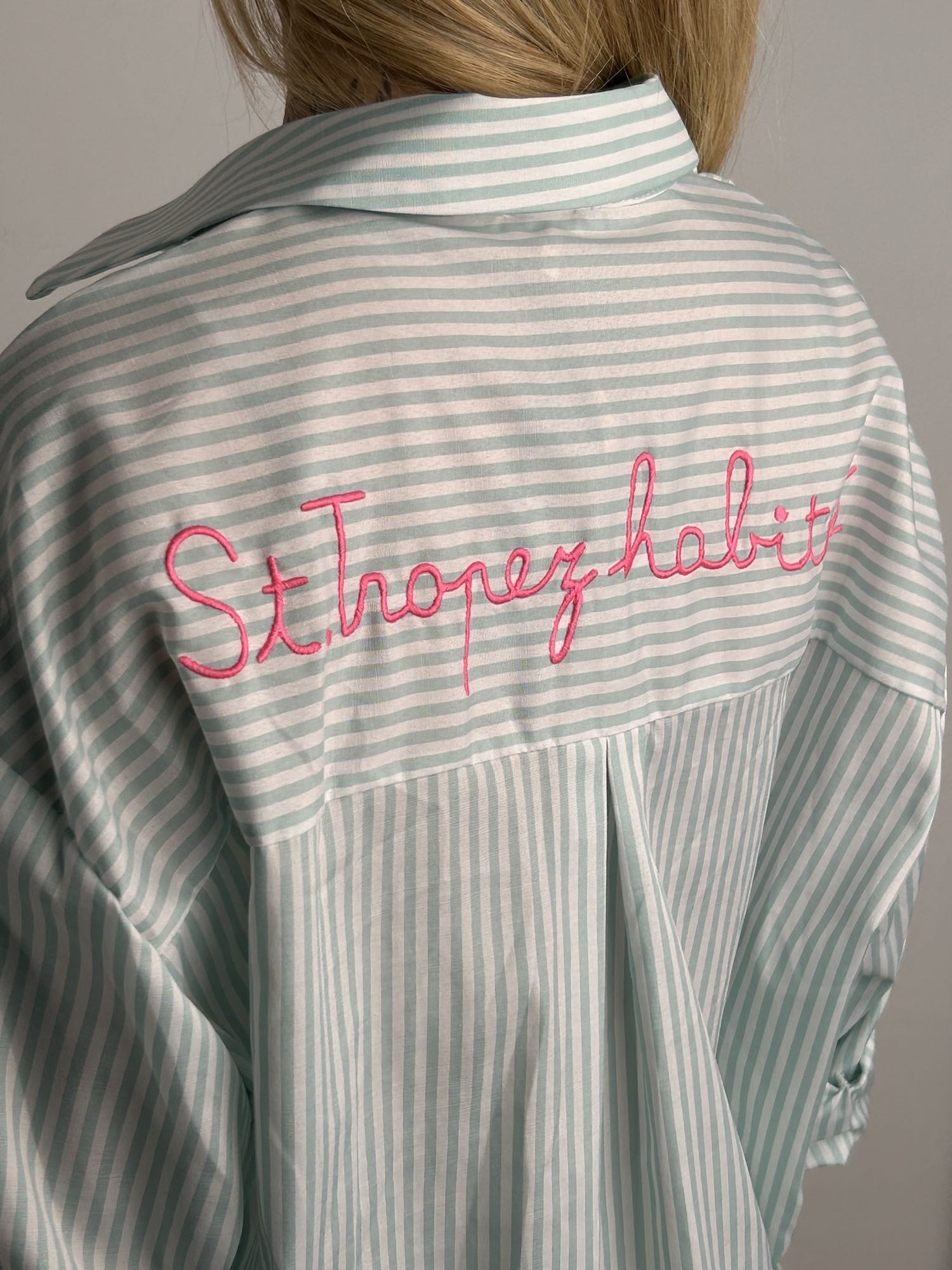 camicia st tropez abituè verde donna vista dettaglio