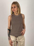 Canotta righe donna cotone Vista frontale