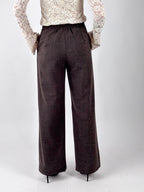 Completo marrone giacca con fiocco e pantalone, vista 7