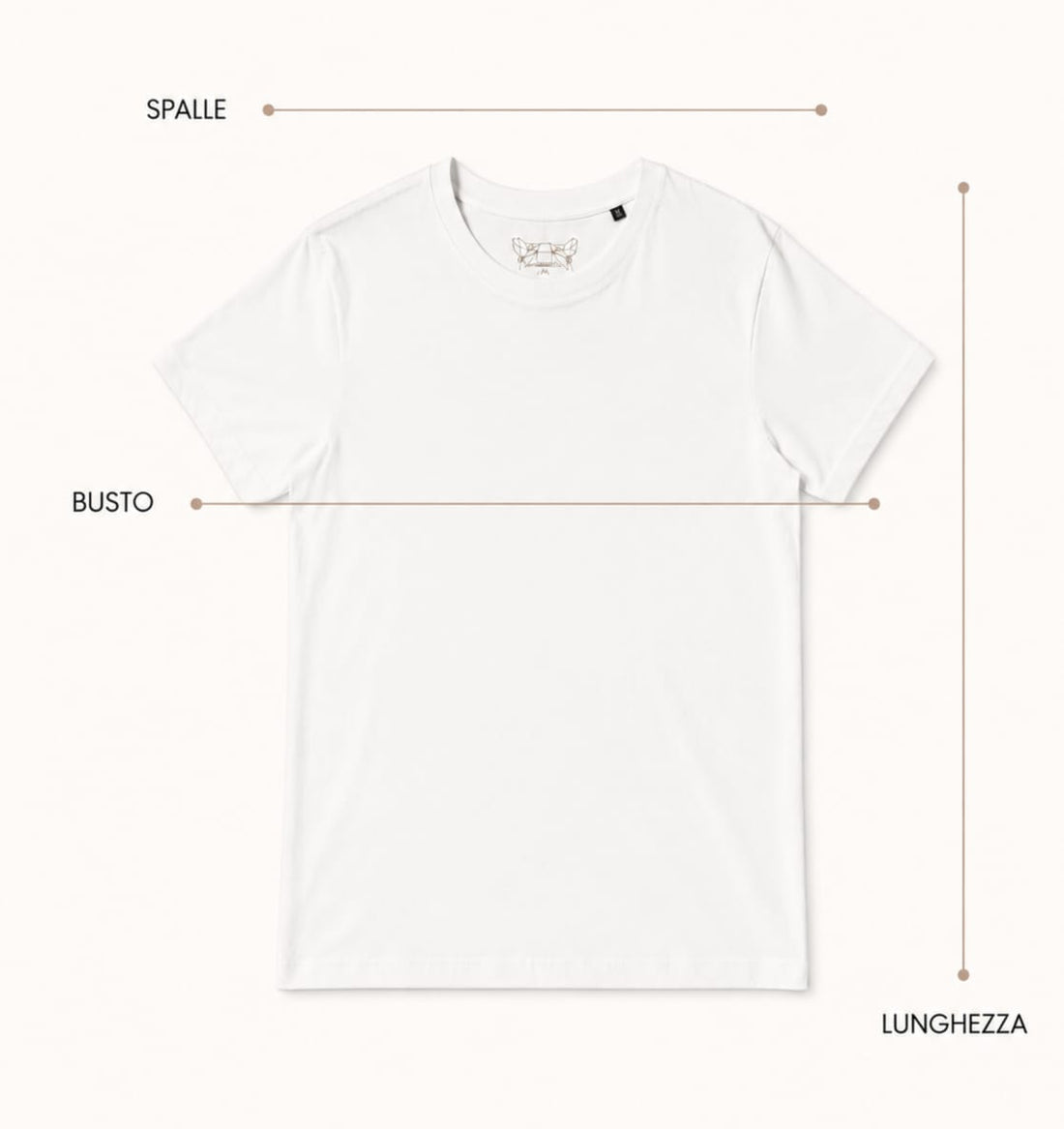 Guida misure T-shirt Hangard Lab "happiness is.."
