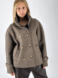 Giacca Galles marrone donna vista frontale