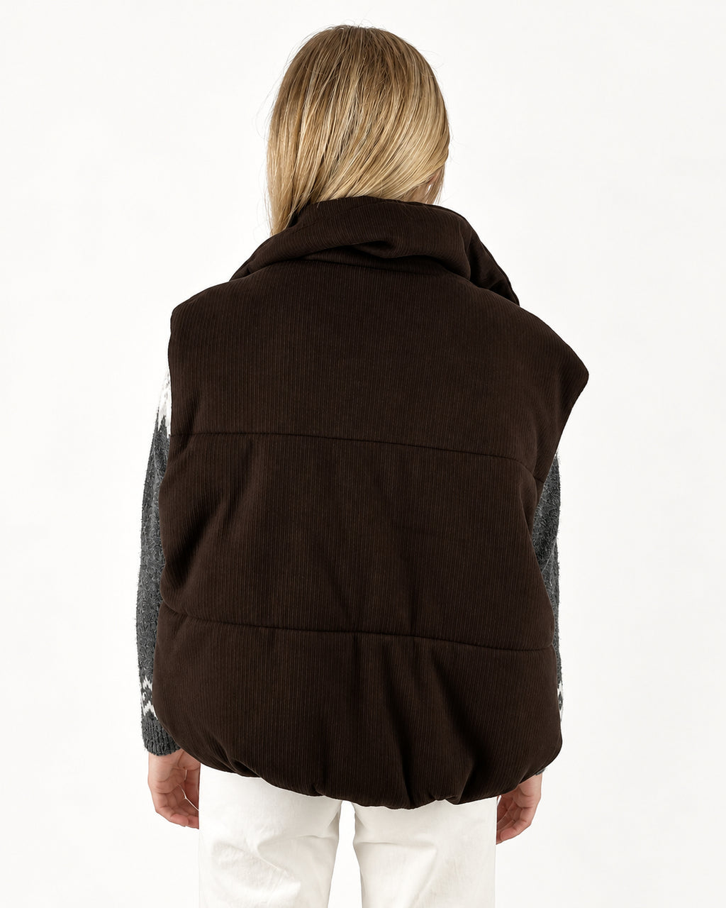 Gilet Brina marrone - retro