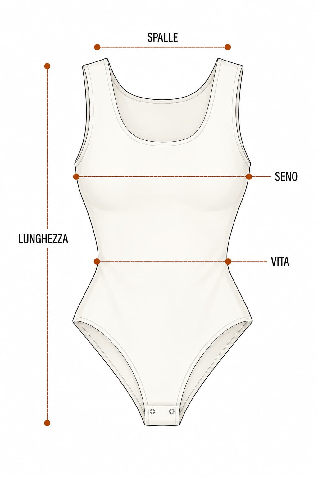 Guida misure Body Pizzo