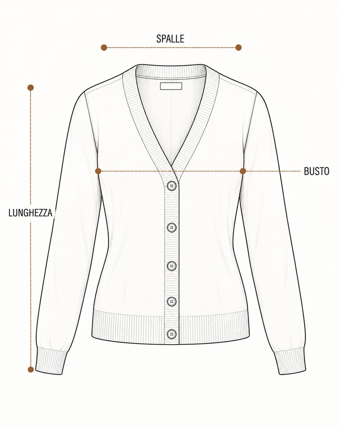 Guida misure Cardigan Selene
