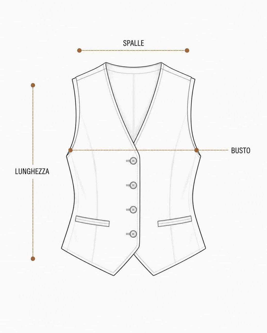 Guida misure Gilet Moka