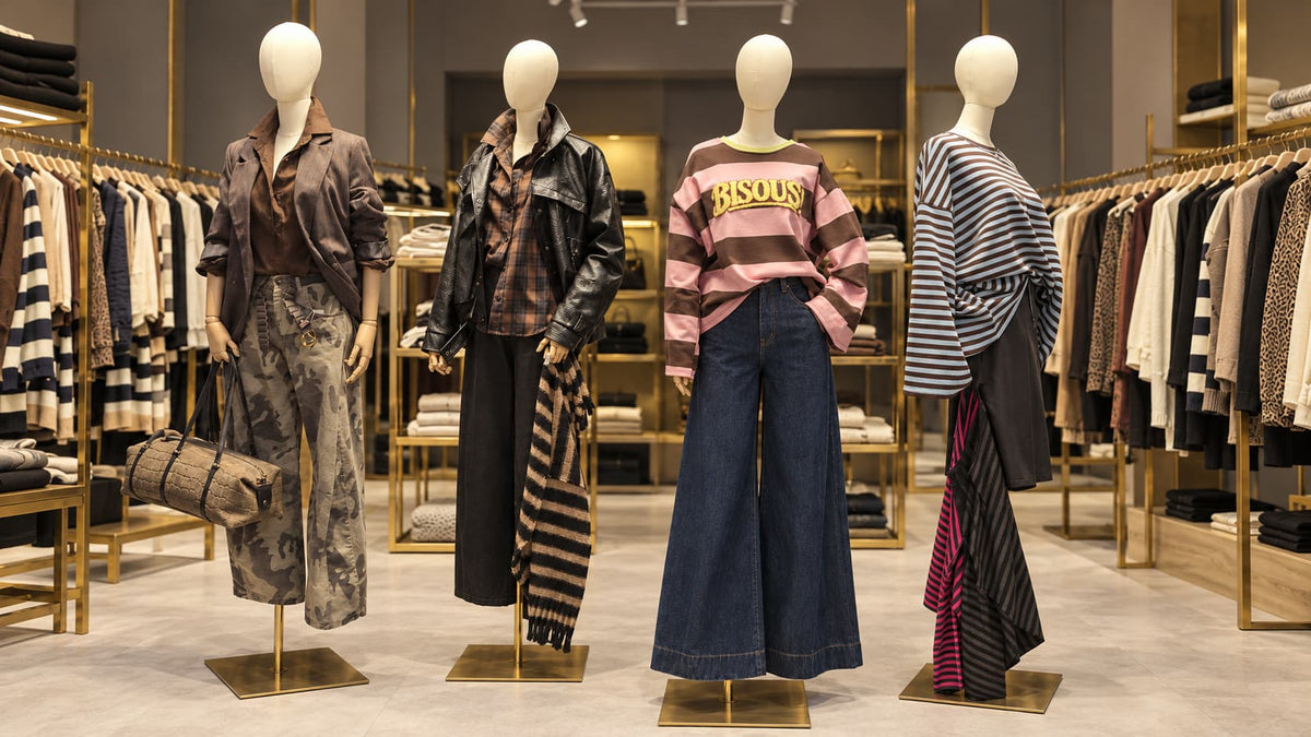 Vetrina Hangard con quattro look donna per la nuova selezione