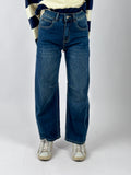 Jeans Barrel blu donna vista frontale