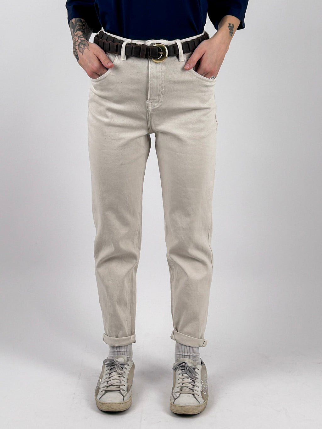 Jeans Regular polvere donna vista frontale