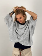 Maglia ampia cotone donna vista moda