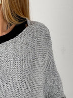 Maglia ampia cotone donna vista dettaglio