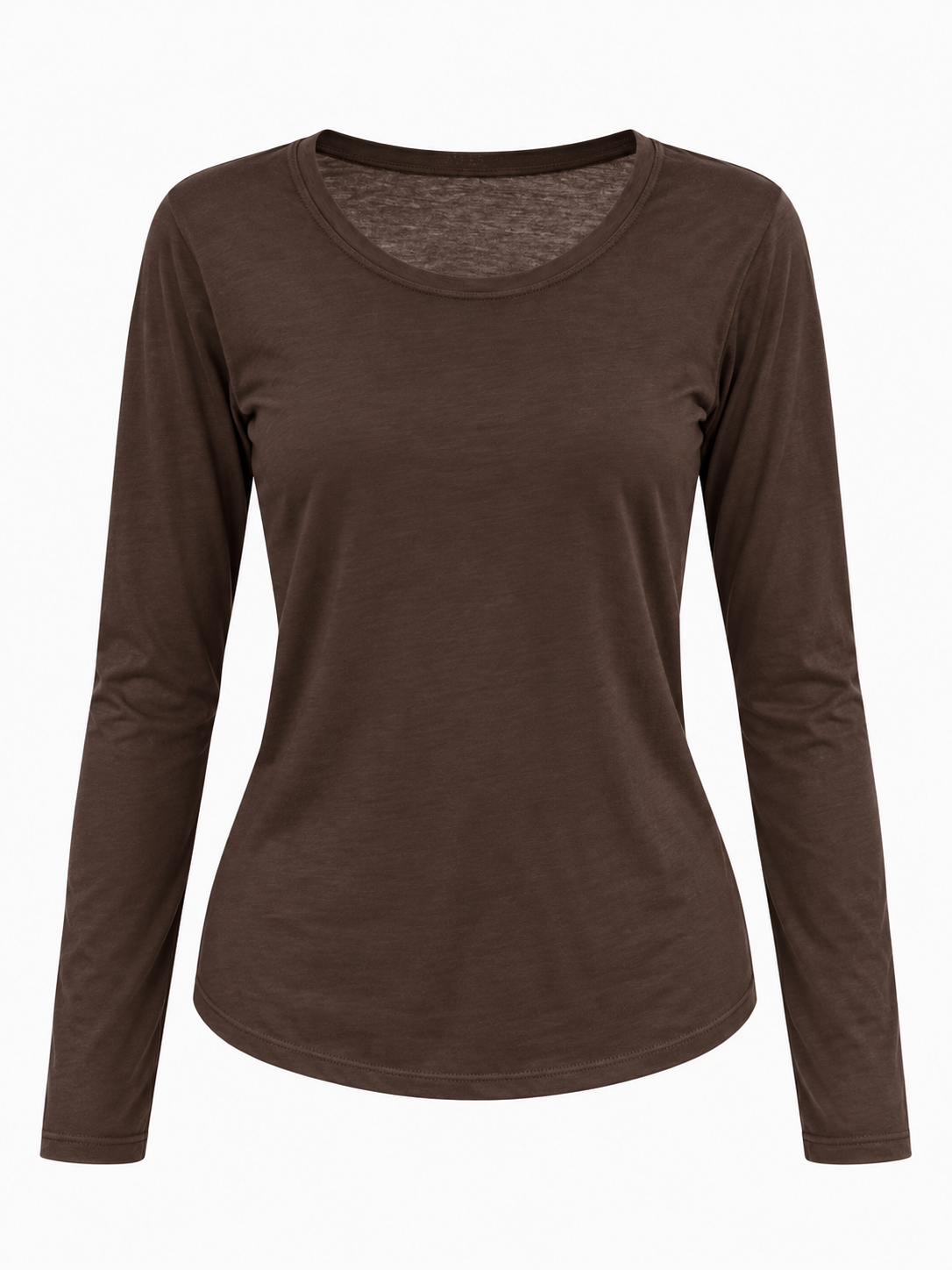 Maglia Basic marrone vista frontale