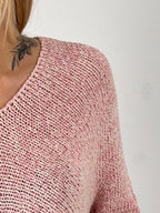 maglione cotone over vista dettaglio