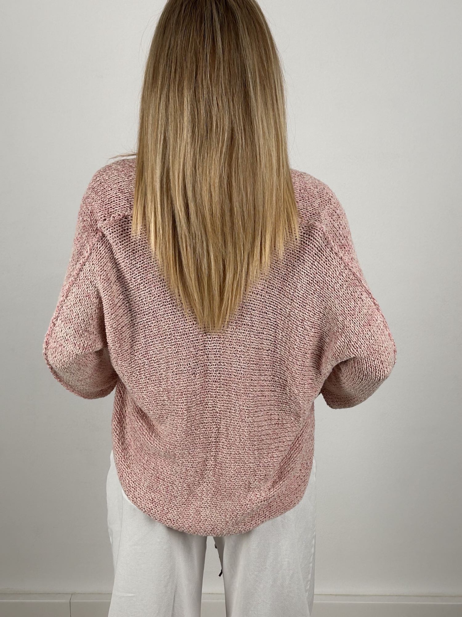 maglione cotone over vista retro