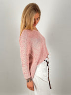 maglione cotone over vista laterale