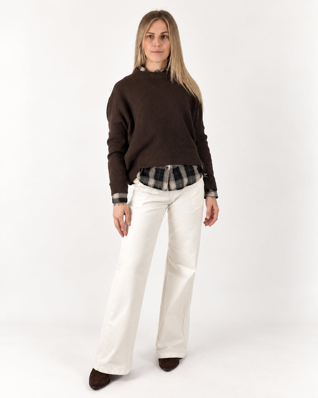 Maglione Dalia marrone - look completo
