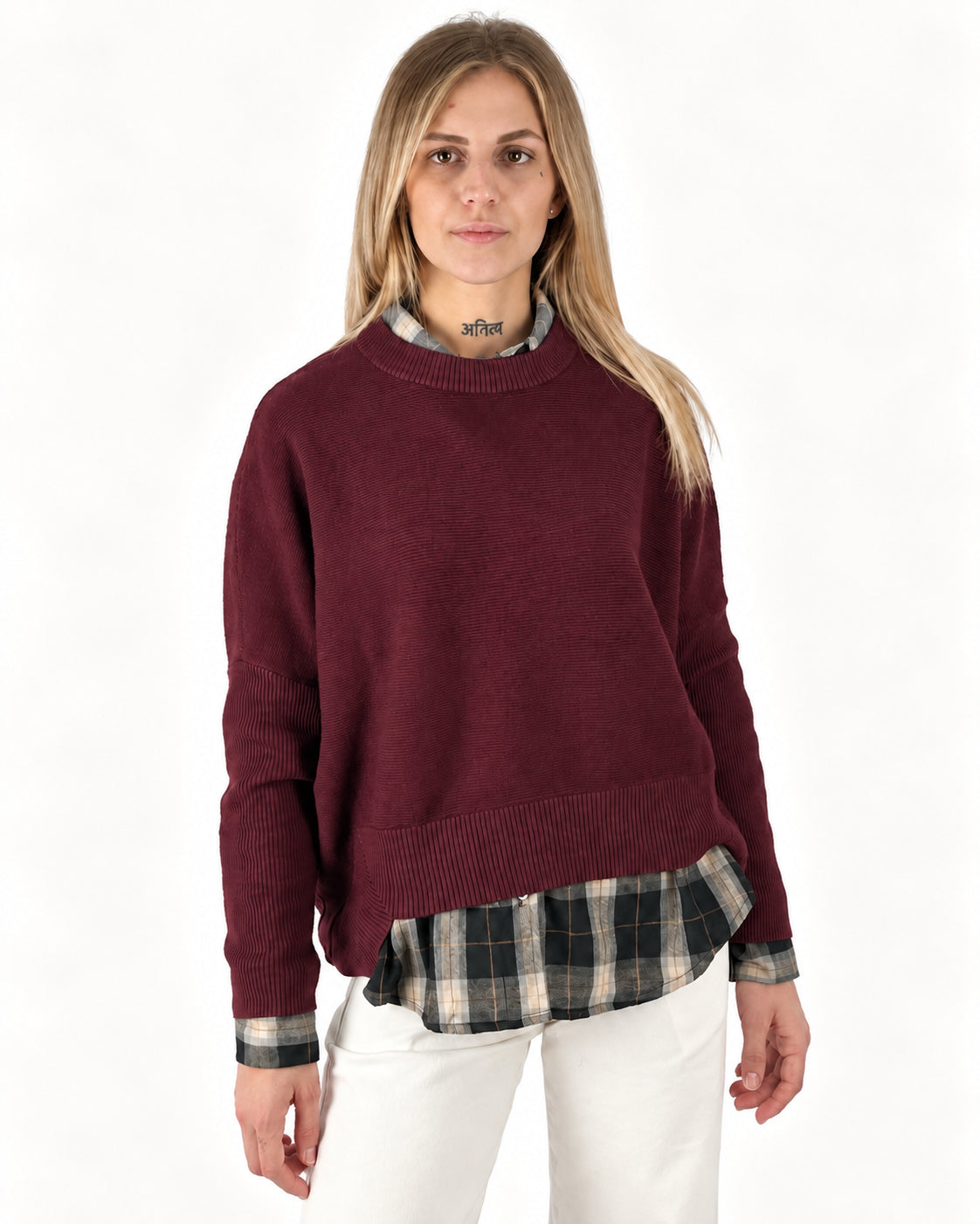 Maglione Dalia burgundy - frontale