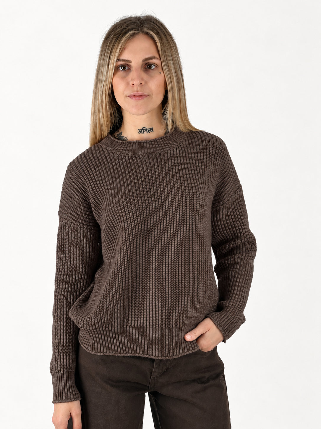 Maglione Nives marrone - frontale