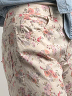pantalone floreale donna vista dettaglio