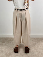 Pantalone morbido Monza – pantalone donna fluido comfort, stile casual elegante.vista frontale

