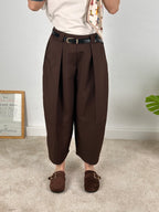 Pantalone morbido Monza – pantalone donna fluido comfort, stile casual elegante.vista frontale
