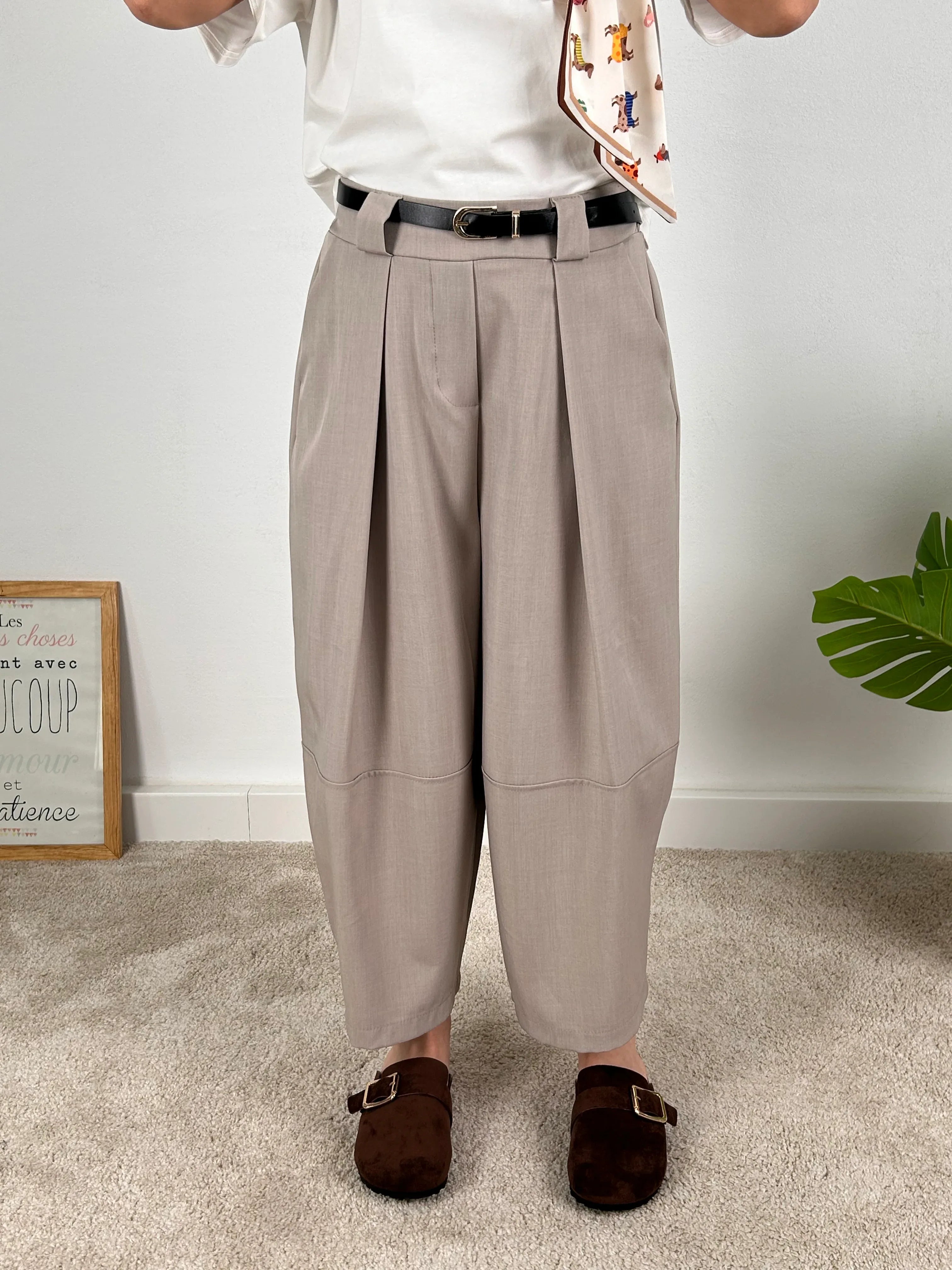 pantalone balloon donna vista frontale