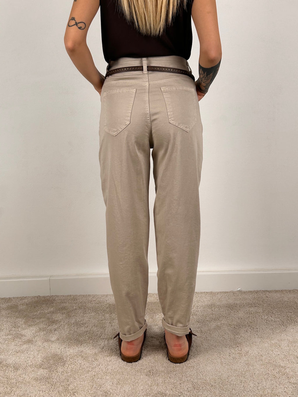 antalone comfort fit – pantalone donna morbido elasticizzato, stile casual chic.retro