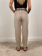 antalone comfort fit – pantalone donna morbido elasticizzato, stile casual chic.retro