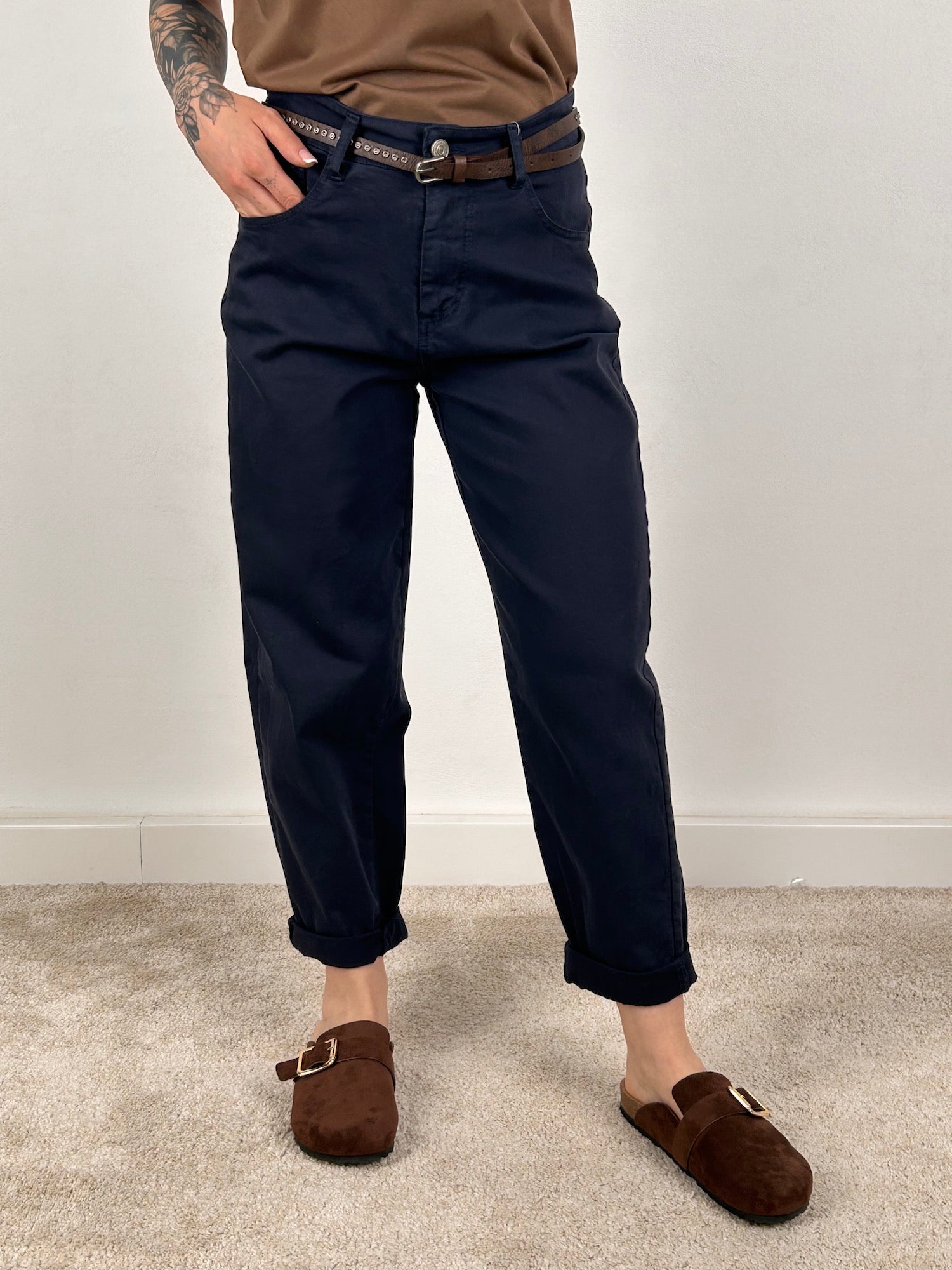 antalone comfort fit – pantalone donna morbido elasticizzato, stile casual chic