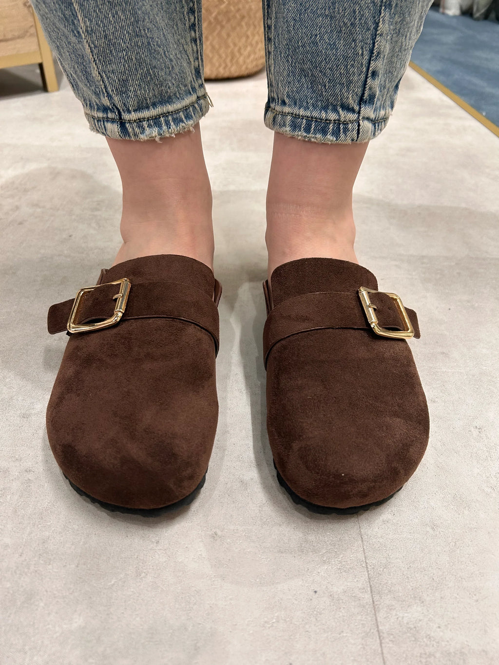  Sabot con fibbie – scarpa donna sabot elegante con dettaglio fibbia, stile chic