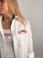 set camicia over e canotta elasticizzata vista dettaglio