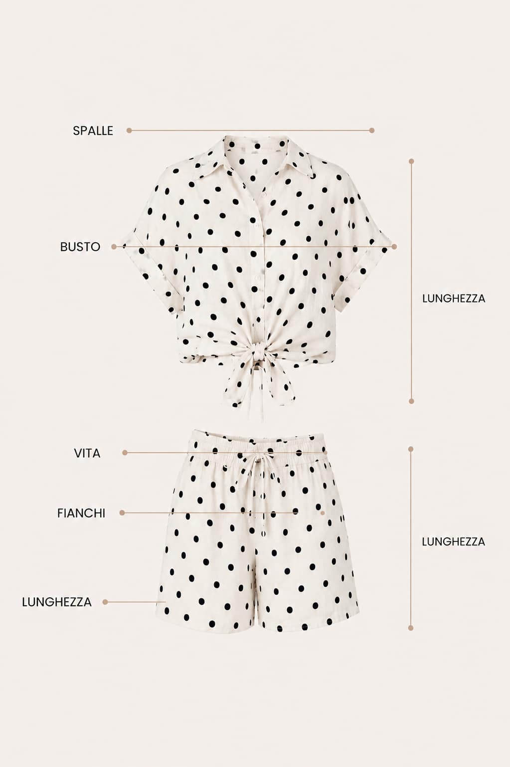 Guida misure Coordinato Pois Riviera