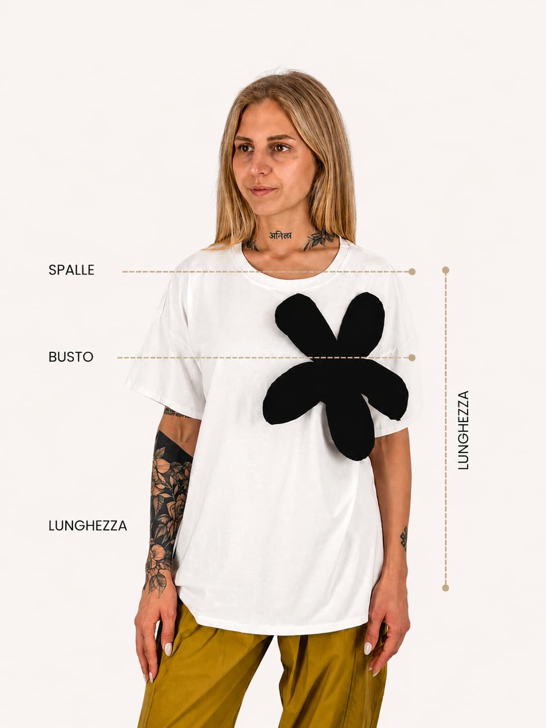Guida misure T-shirt Daisy