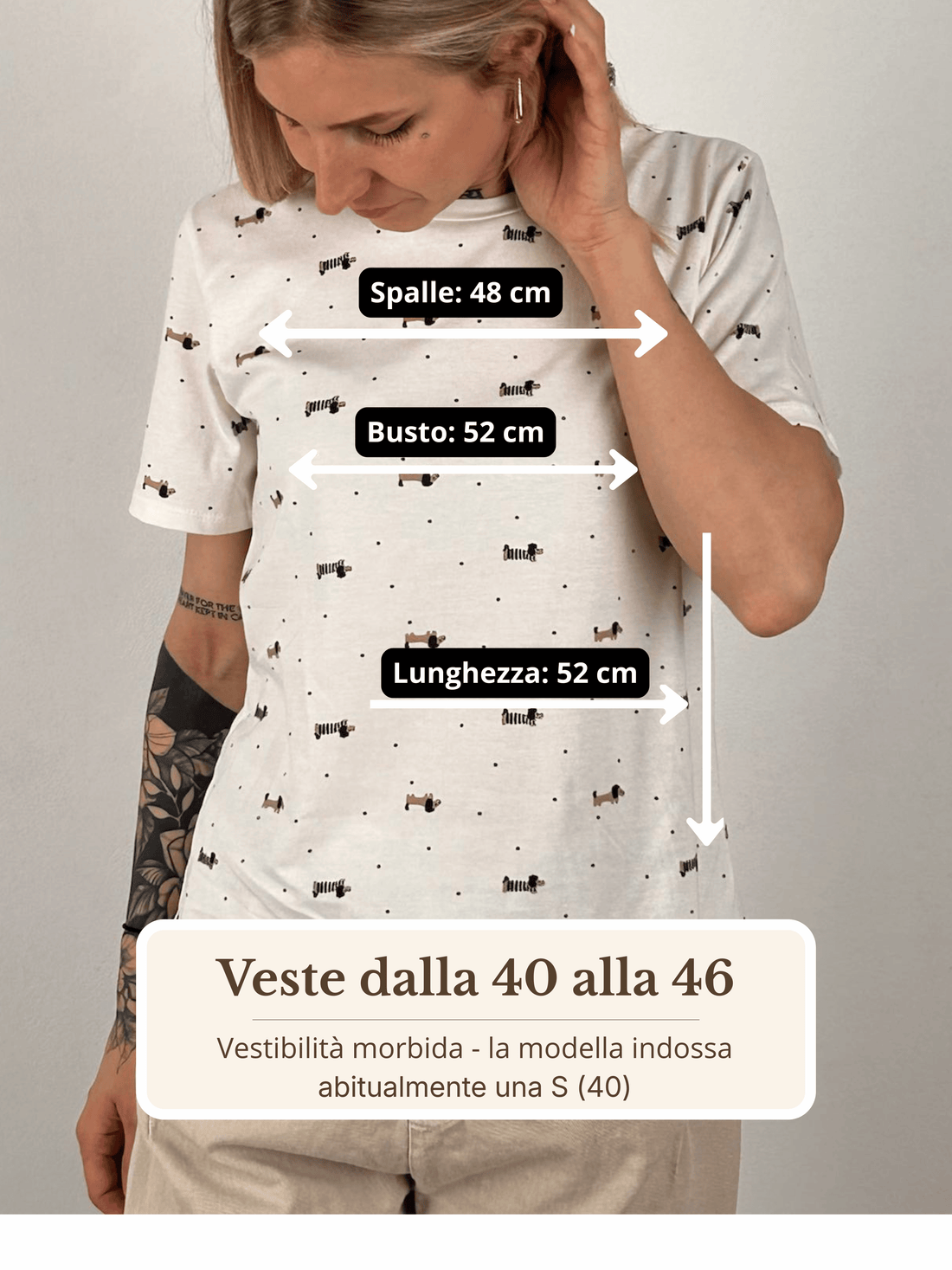 Guida misure T-shirt Mini Bassotti