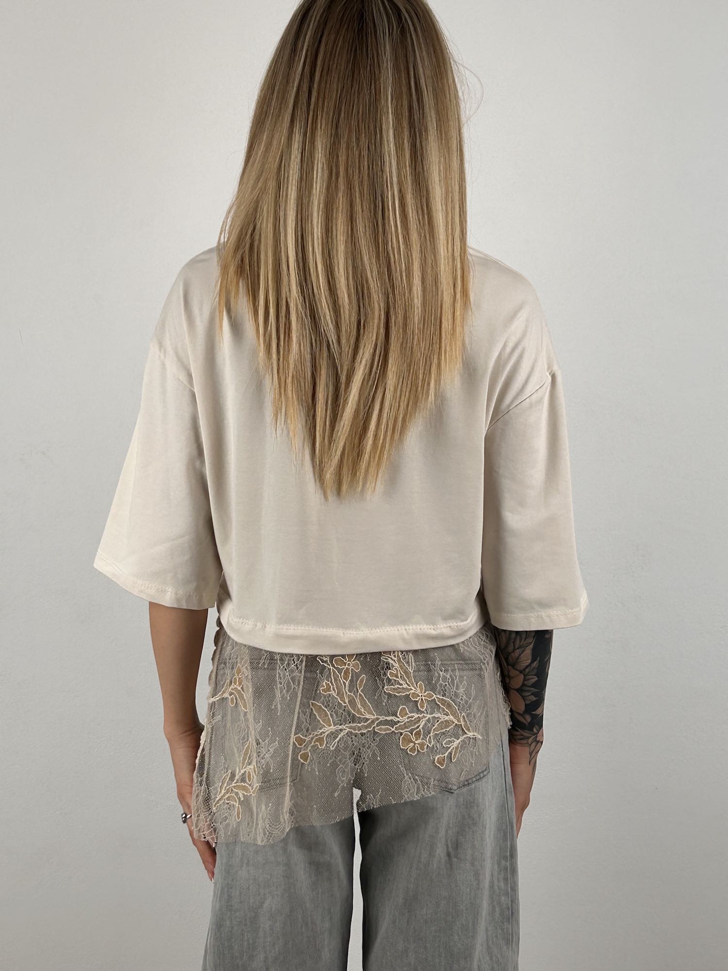 t-shirt pizzo estiva vista retro