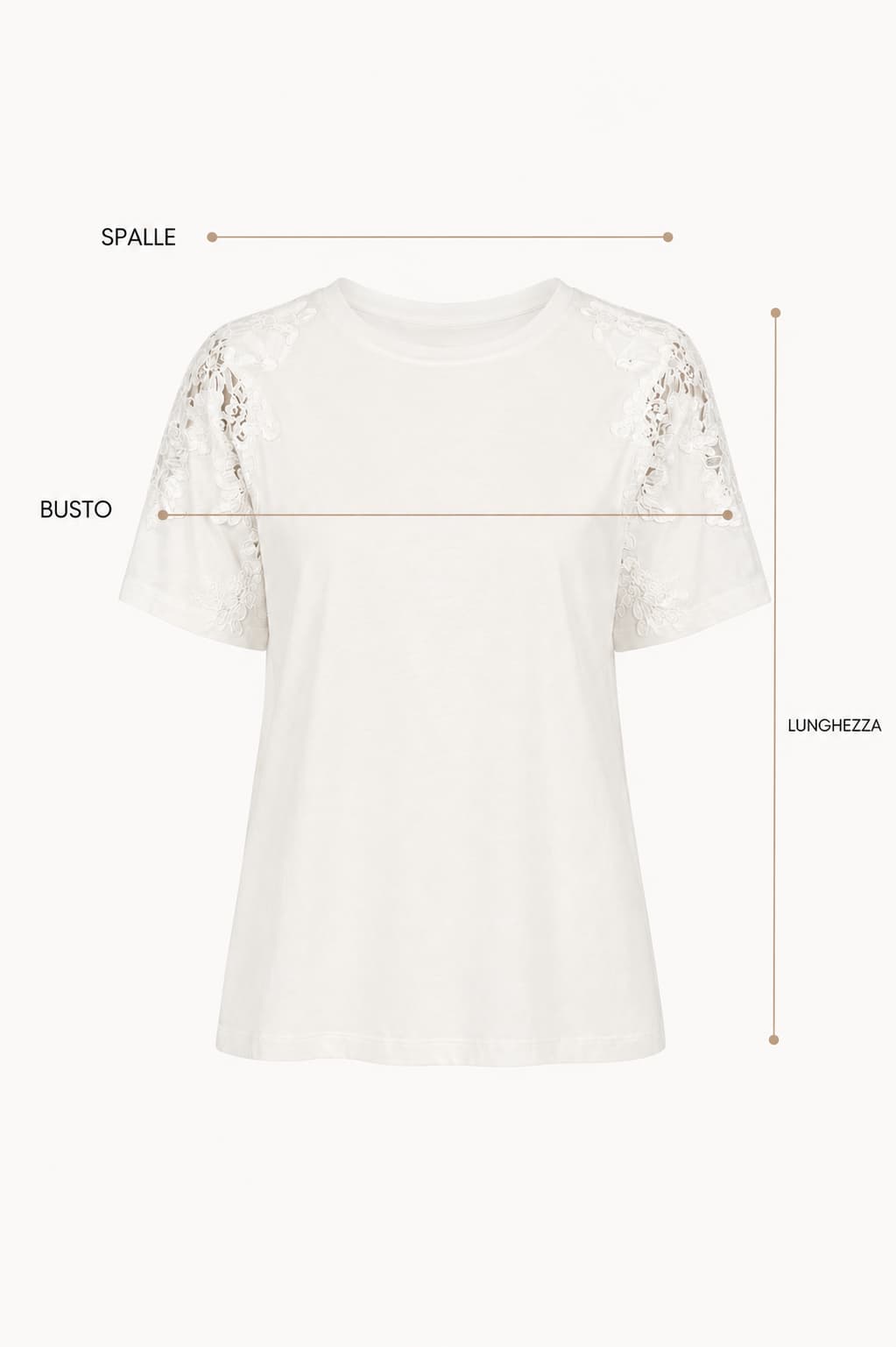 Guida misure T-Shirt Lace Touch